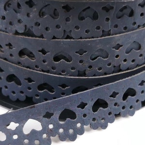 Cordon de liège - Bordure en dentelle de liège bleu - Fournitures de couture en liège