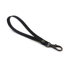 1 correa de corcho negro para bolso de mano, correa para bolso, correa para monedero, asas para monedero, gancho de 16 cm de latón antiguo