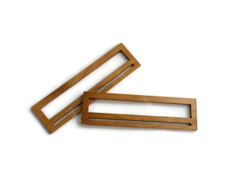 1 pair of wood bag handles 11inchX3 1/4inch (28.5cm x 8.5cm) honey color - WH04
