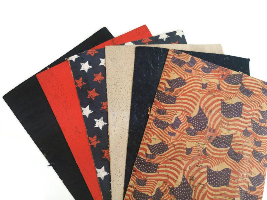 6 Cork Fabric Scrap Scrap Cork Fabric Assortment DIY Etsy