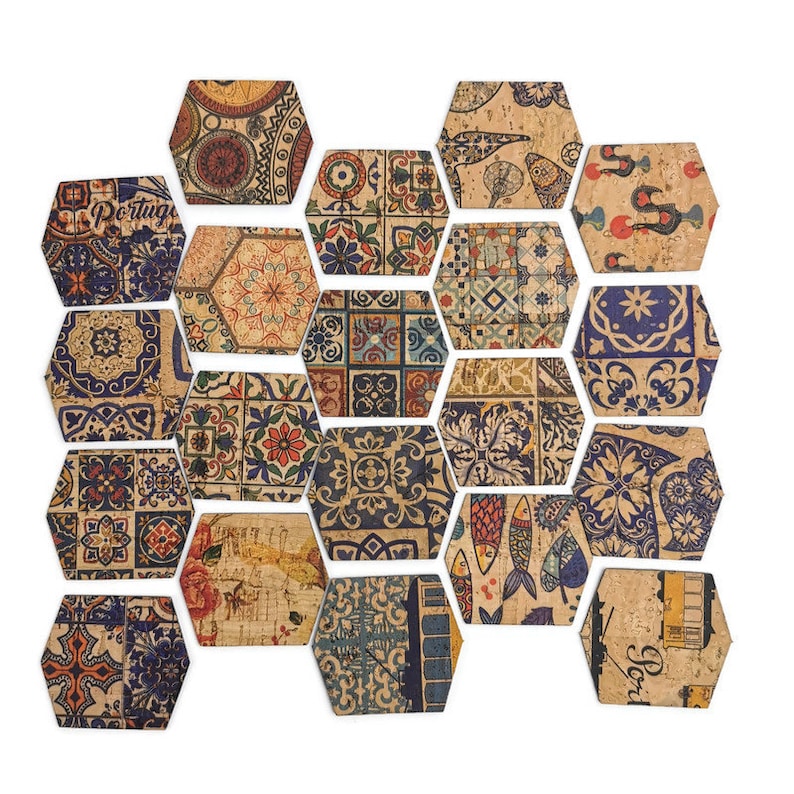 Cork Scrap Diamond Shape 20pcs Cork Fabric Samples Random Etsy