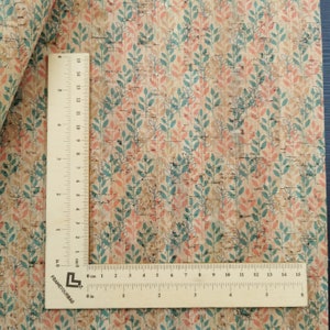 Portuguese Cork Fabric Leafs Printed Pattern 68x50cm / 26.77''x19.69 ...