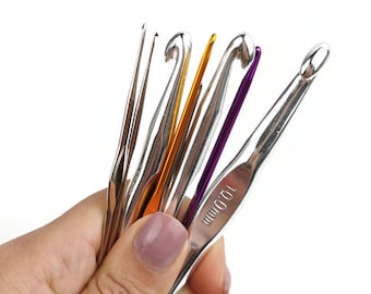 Metal Crochet Hooks, Aluminum Crochet Needles, Purchase Individual Crochet Hooks, Crochet Needle Set