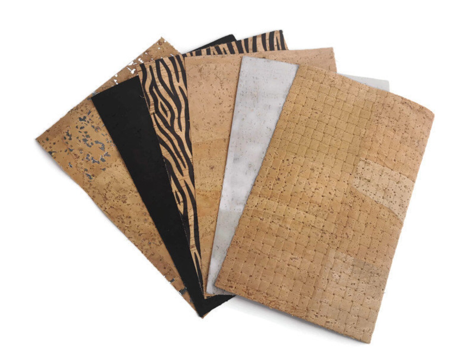 6 Cork fabric Scrap Scrap Cork Fabric Assortment DIY Etsy