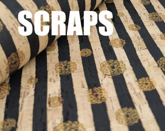 SCRAPS Portuguese cork fabric, Printed pattern (36)