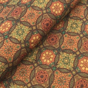 100x140cm Cork leather, green product, Portuguese cork fabric, Printed pattern (78)