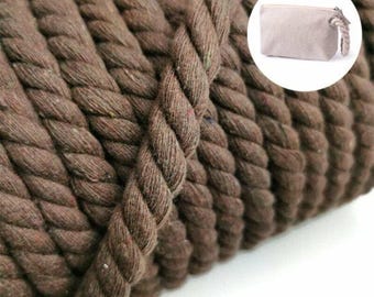 1 mètre de corde en coton, fabriquée à partir de fil de coton de haute qualité, corde épaisse, corde épaisse en macramé