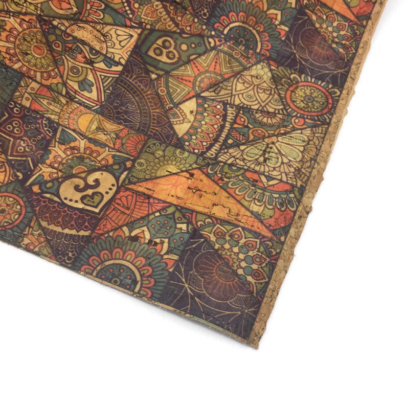 Portuguese Cork Fabric Printed Pattern 68x50cm / Etsy