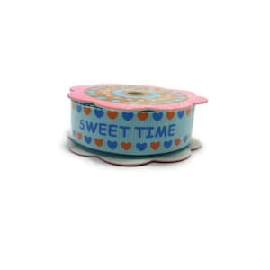 2m /2,19 yd  - Sweet Time  grosgrain Ribbon wide 5/8 inches 15mm
