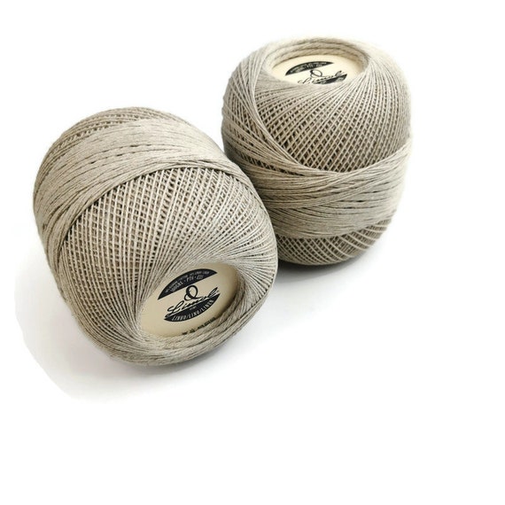 Beige Yarn for Knitting Crochet Yarn, 100grs, PT 6, ES 5, Crochet Yarn  Mercerized 