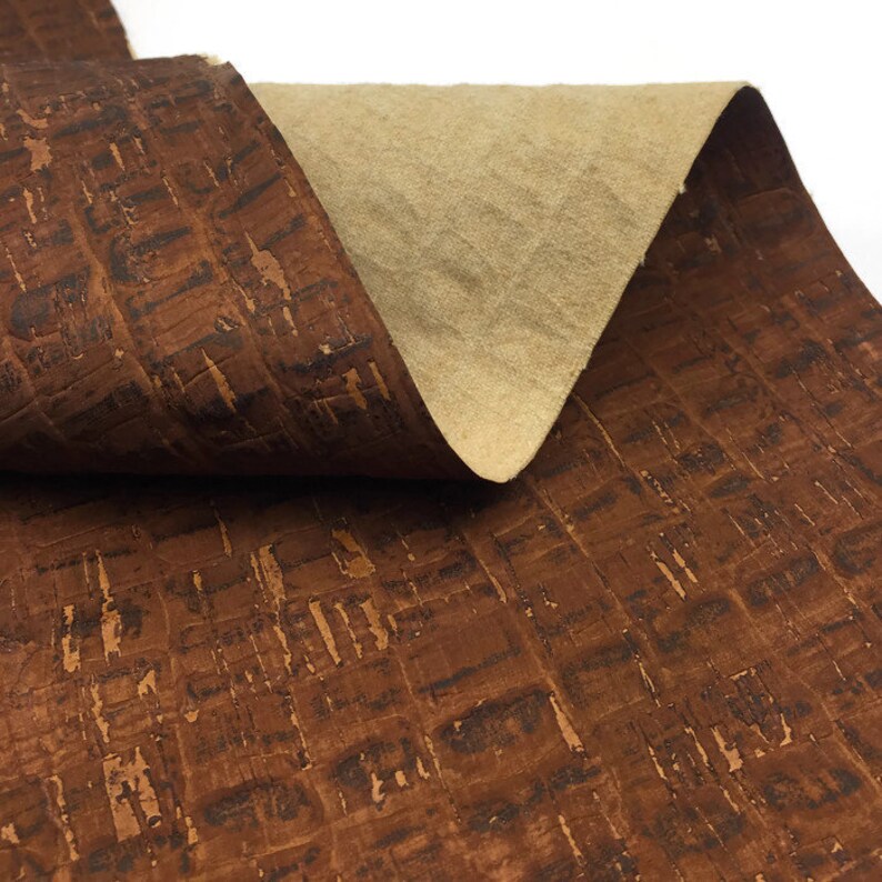 crocodile pattern 27.50x20 Aligator cork fabric Cork Leather