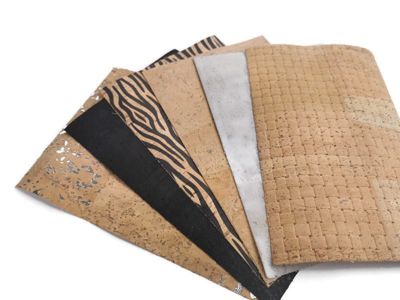 6 Cork fabric Scrap Scrap Cork Fabric Assortment DIY Etsy