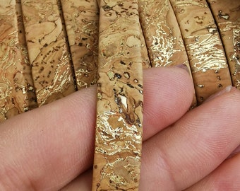 10mm red Golden Roots Cork Fabric Stripe, 1 Meter Portuguese flat Cork 10x2mm REF-514