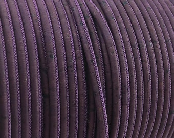 3 mm purple Portuguese Cork Cord REF-421