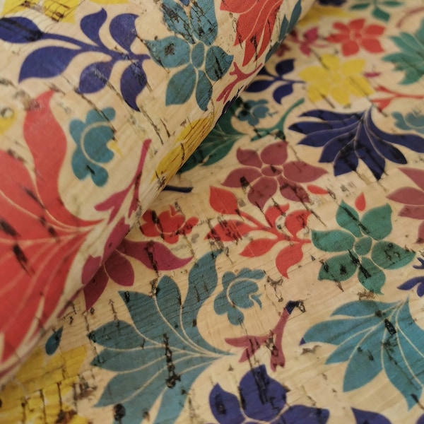 100x140cm Cork leather, green product, Portuguese cork fabric, Printed pattern (24)