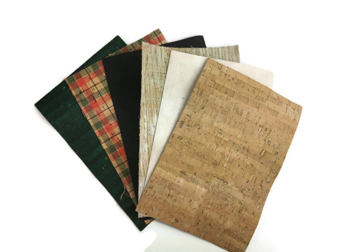 6 Cork Fabric Scrap SCRAP Cork Fabric Assortment DIY Etsy