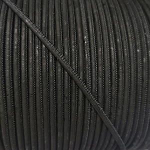 3mm thick jewelry black cork cord bulk perfect for crafting nd jewelry making 1m / 39in  REF-85