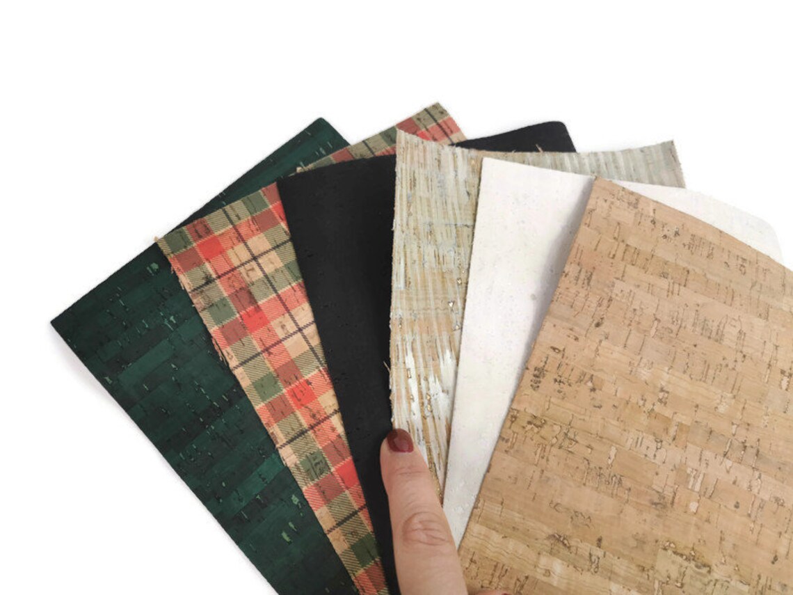 6 Cork Fabric Scrap SCRAP Cork Fabric Assortment DIY Etsy