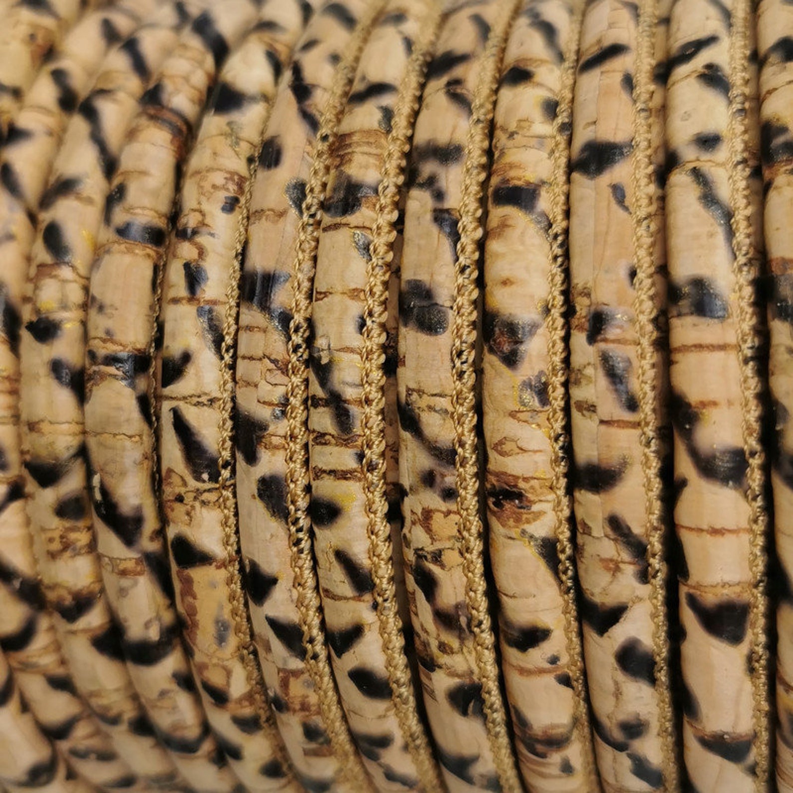 5mm Python Cork Fabric Cord 1 meter Portuguese Cork 5mm | Etsy