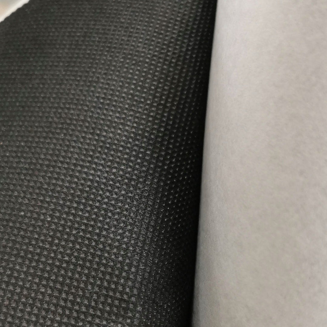Black Nonwoven Adhesive Technical Fabric 0.1 Mm Reinforcement Leather Bag  Interlining Size 50 Cm X 150 Cm 20 X 60 About 8 Sf K1 