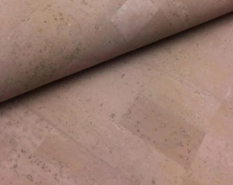 100x136Cm Cork leather, green product, Portuguese cork fabric light pink