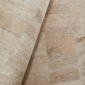Cork Leather Portuguese cork fabric Natural 68x50cm / 26.77''x19.69'', image 4