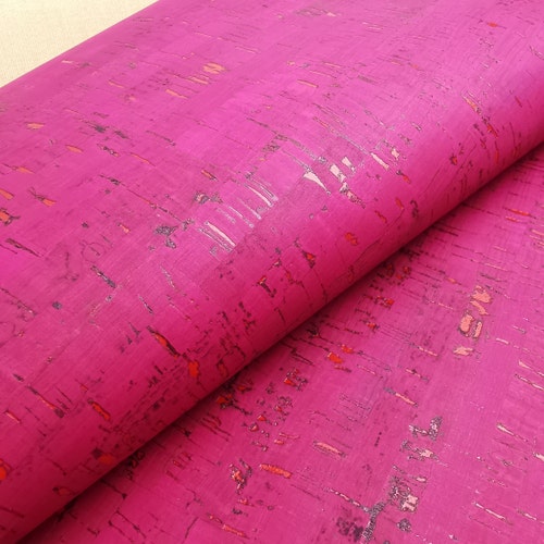 Portuguese Cork Fabric Orange 68x50cm / Etsy