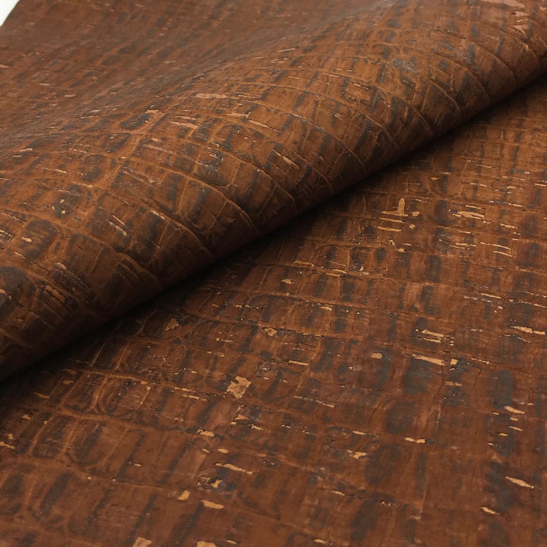 crocodile pattern 27.50x20 Aligator cork fabric Cork Leather