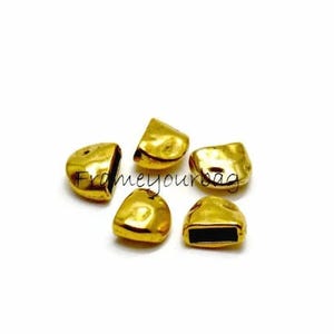 10% OFF5 End Cap - Antique Gold - for use Leather Cord Ø10mmx3.5mm ( ZK194)