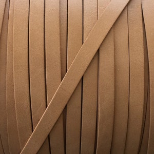10mm Flat Natural Leather 1 Meter/ 3,28 ft- 10 x 2 mm
