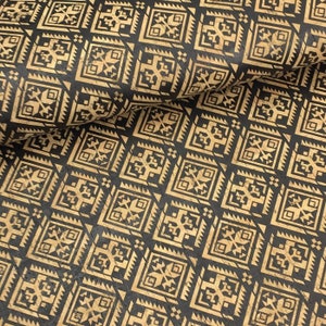 SCRAPS - Portuguese cork fabric abstract printed pattern (103)