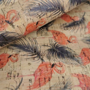 100x140cm Cork leather, green product, Portuguese cork fabric, Printed pattern (49)
