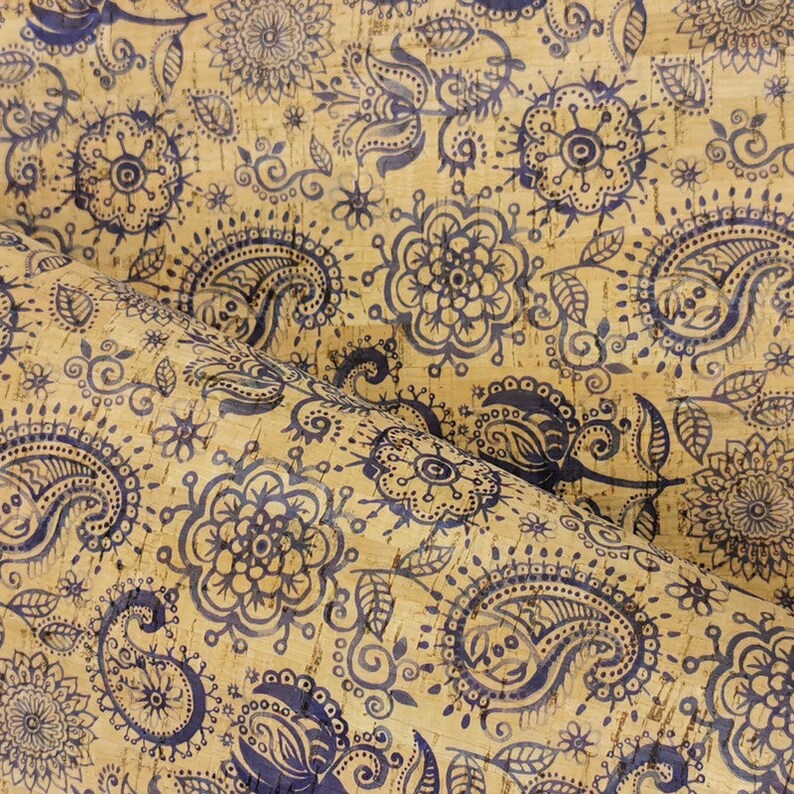 Portuguese Cork Fabric, Printed Pattern 68x50cm / 26.77''x19.69'', (89 ...