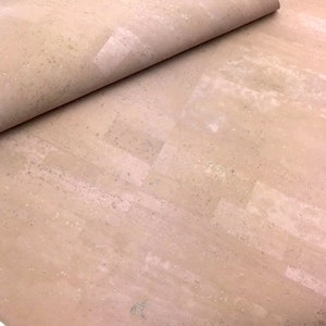 Portuguese pale pink cork fabric 68x50cm / 26.77''x19.69'',