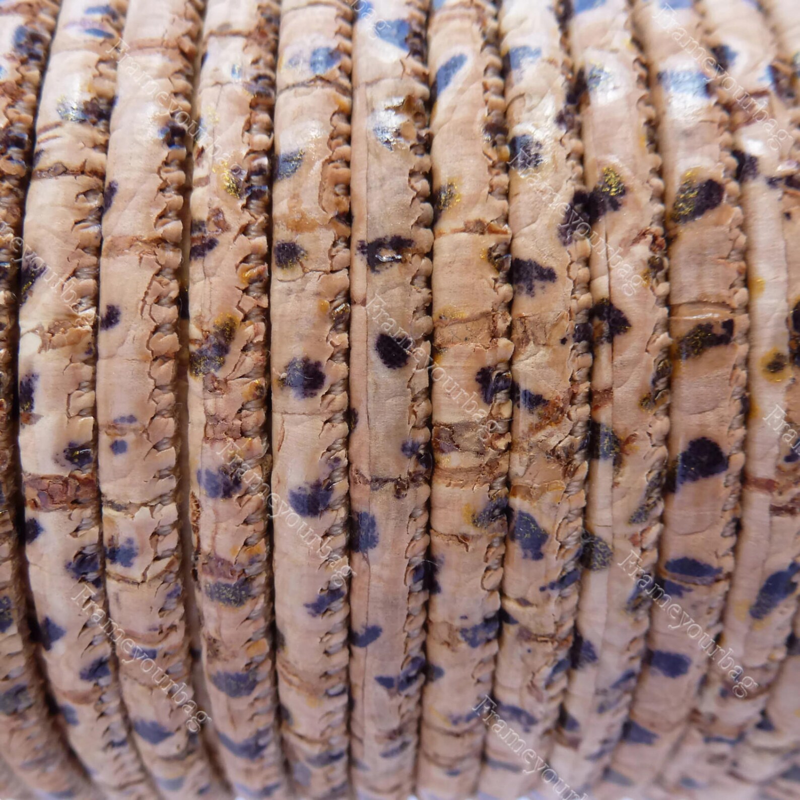 5mm Python Cork Fabric Cord 1 meter Portuguese Cork 5mm | Etsy