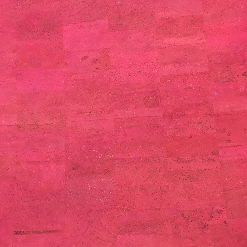 Portuguese cork leather 27.50x20 Cork Fabric Pink Fuchsia 50x68 cm