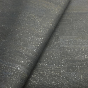 Cork Fabric 68x50cm Dark Gray Portuguese cork Leather 26.77''x19.69'', image 2