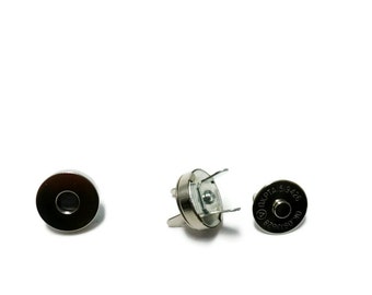 18mm silver Magnetic Button, Snaps Per Bag, 20 Sets Magnetic Fastener - MS08