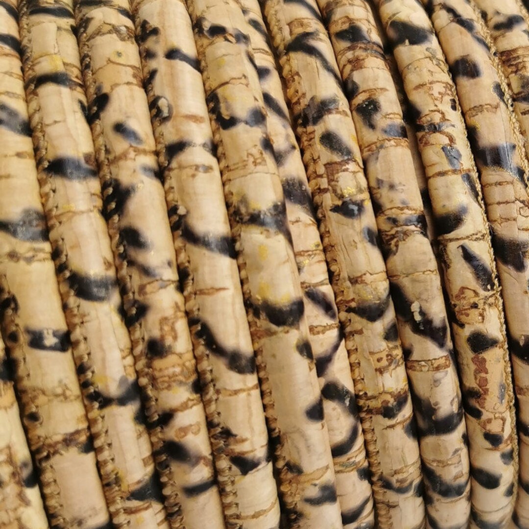 5mm Python Cork Fabric Cord, 1 Meter Portuguese Cork 5mm Fabric Cord ...