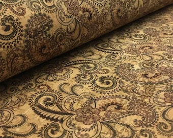 100x140cm Cork leather, green product, Portuguese cork fabric, Printed pattern (32)