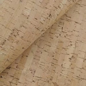100x136cm natural rustic cork fabric, natural rustic cork leather, natural cork