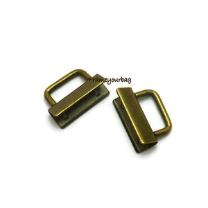 4 st nyckelknippa med nyckelring 3,5 cm i antik mässing KF02