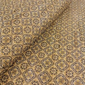 100x140cm Cork leather, green product, Portuguese cork fabric, Printed pattern (82)