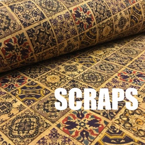 scrap Portuguese cork fabric, Printed pattern (72)
