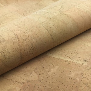 Cork Leather Portuguese cork fabric Natural 68x50cm / 26.77''x19.69'', image 1