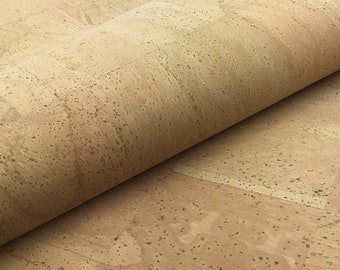 Cork Leather - Portuguese cork fabric Natural 68x50cm / 26.77''x19.69'',