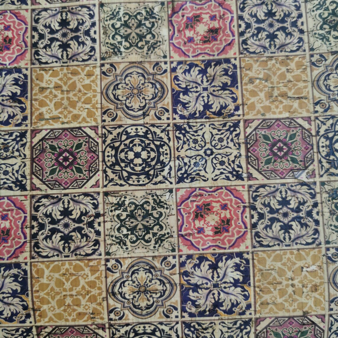 Portuguese Cork Fabric by the Yard Printed Pattern 68x50cm / Etsy