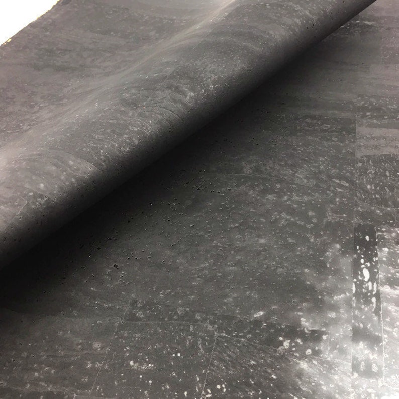 Black Cork Leather Sheet Portuguese Cork Fabric 68x50cm / Etsy Australia