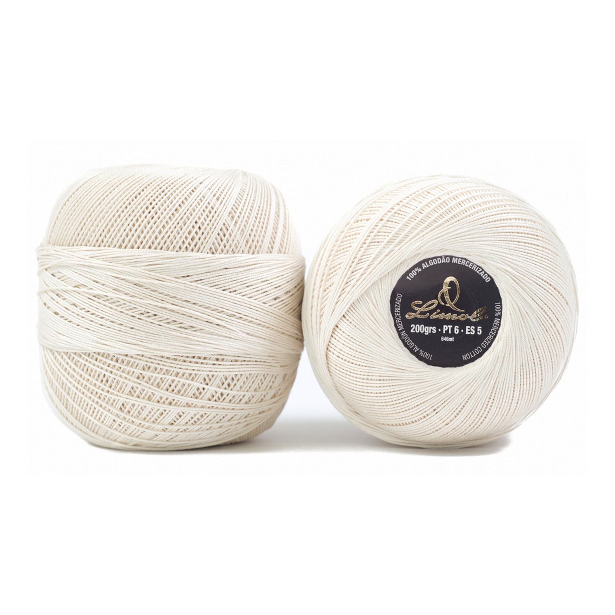 Beige Yarn for Knitting Crochet Yarn, 100grs, PT 6, ES 5, Crochet