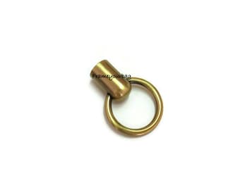 2 pcs 5cm x 3.5cm (12mm inner)  Antique brass bag handle end cap - HC03